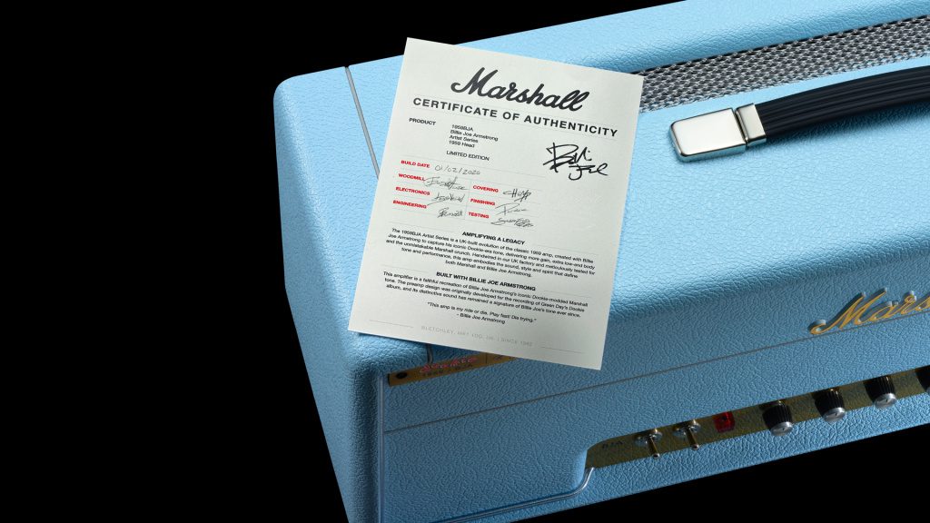 Marshall 1959BJA Billie Joe Armstrong Artist Signature - focus signature