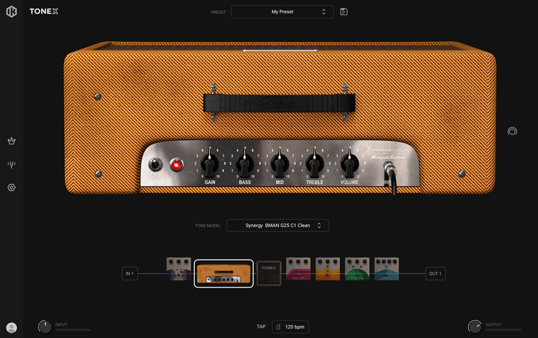 IK Multimedia TONEX 2.0 Player - GUI 2