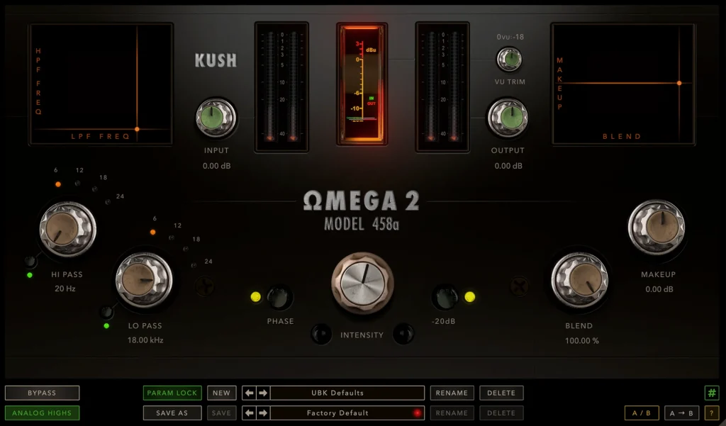 Kush Audio Omega 2 Model 458A - GUI