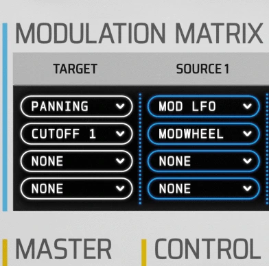 Disco DSP Corona 7 - matrice de modulation