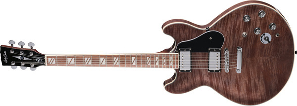 Harley Benton HB-35Plus Rotary / Transparent Black - vue de face