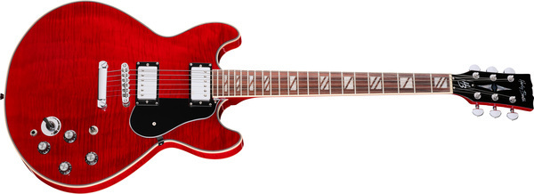 Harley Benton HB-35Plus Rotary / Transparent Cherry - vue de face
