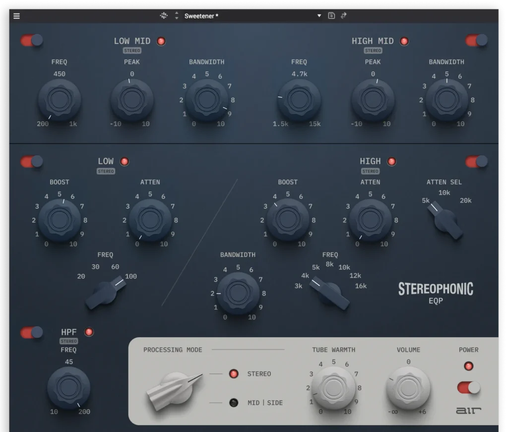Air Music Tech Stereophonic EQP - GUI