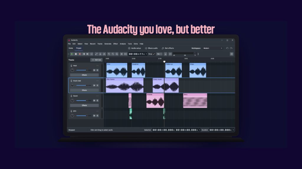 Audacity 4 - GUI