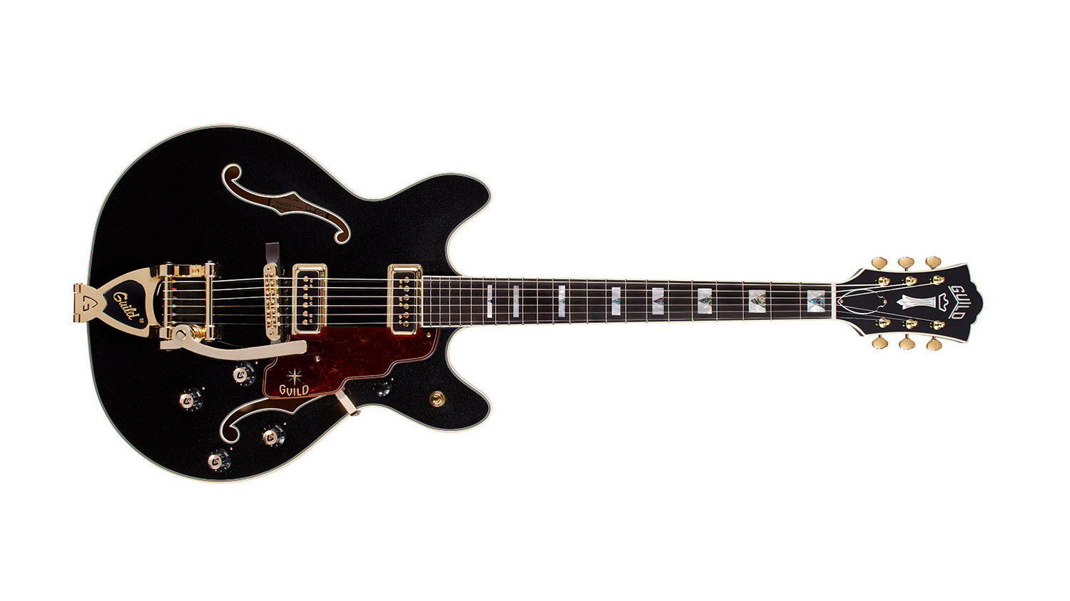 Guild Starfire Custom DC GVT / Black Metallic - vue de face
