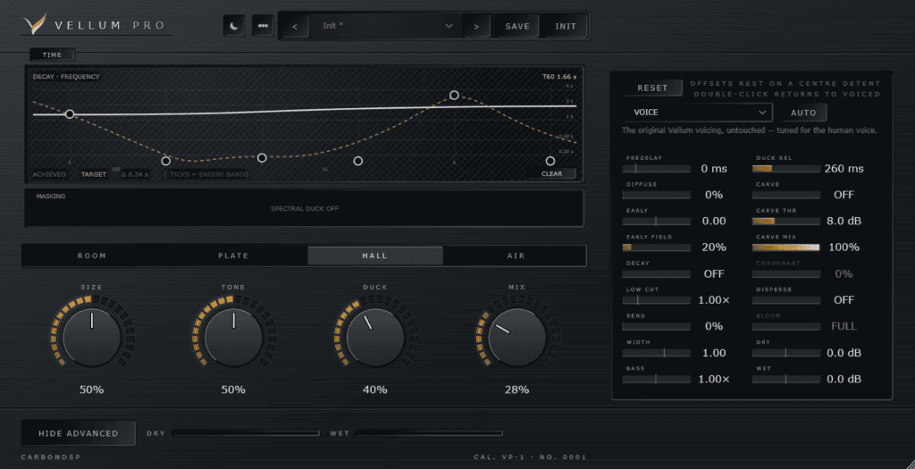 Carbon DSP Vellum Pro / GUI 1