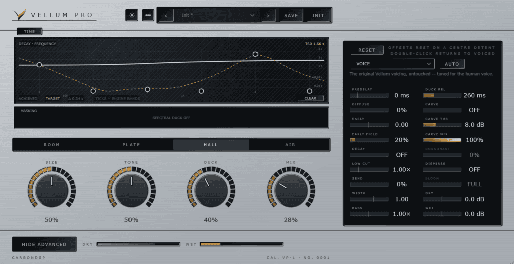 Carbon DSP Vellum Pro / GUI 2