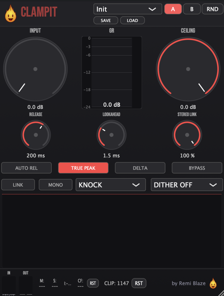 Interface du Clampit