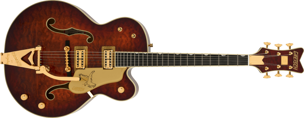 Gretsch G6136TGQM-59 Limited Edition Quilt Classic Falcon / Forge Glow - vue de face