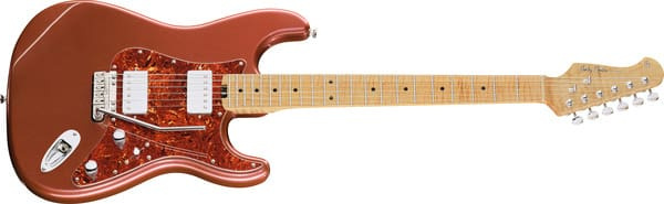 Harley Benton ST-Modern Plus HH VT / Rootbeer Metallic - vue de face
