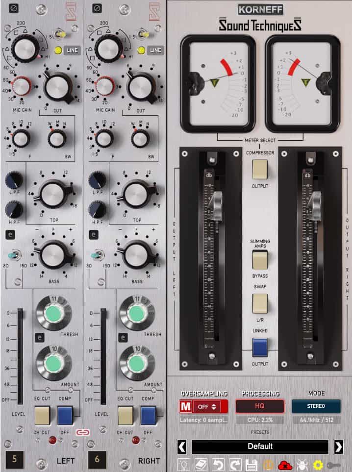 Korneff Audio Sound Techniques Alpha Range Channel / GUI