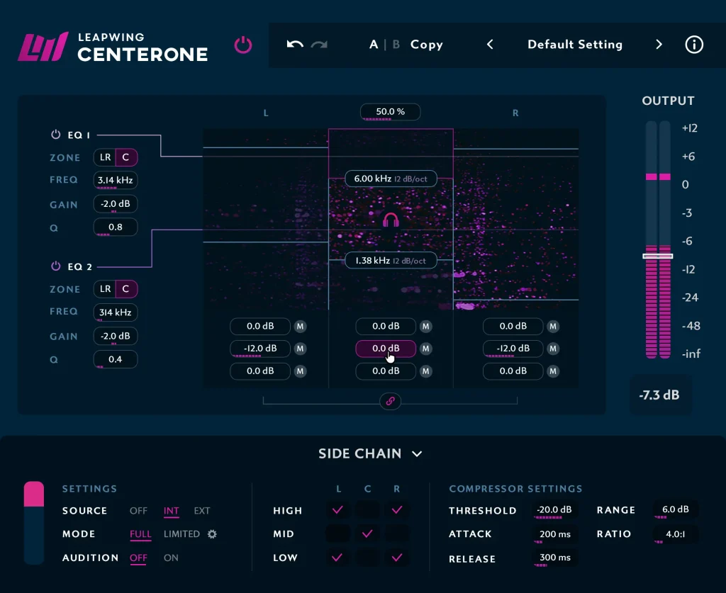 Leapwing Audio CenterOne 3 / GUI