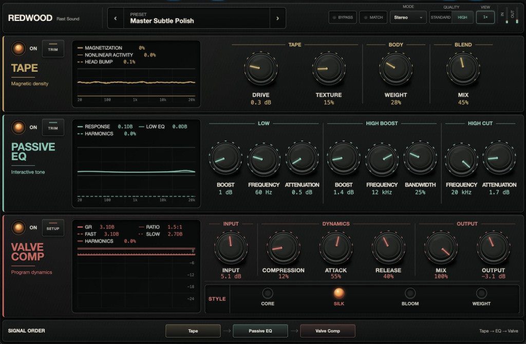 Rast Sound Redwood / GUI