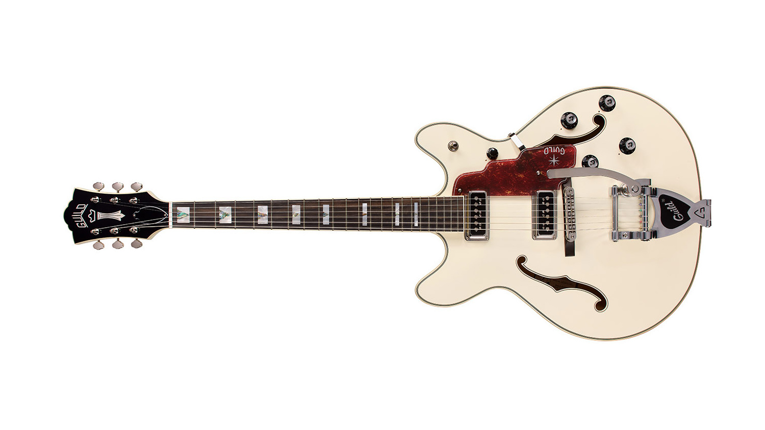 Guild Starfire Custom DC GVT / Vintage White - vue de face