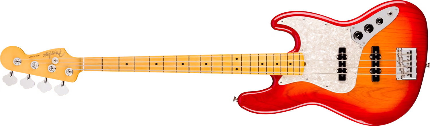 Fender Jazz Bass American Professional / Aged Cherry Burst - vue de face