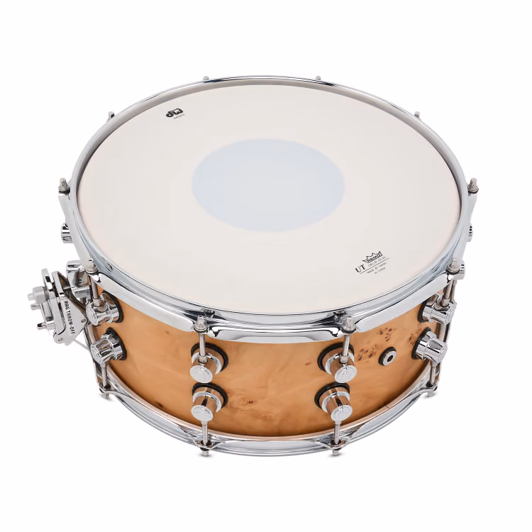DW Drums Design Mapa Burl over Birch Snare 6,5" × 14" – Limi­ted / Vue de haut