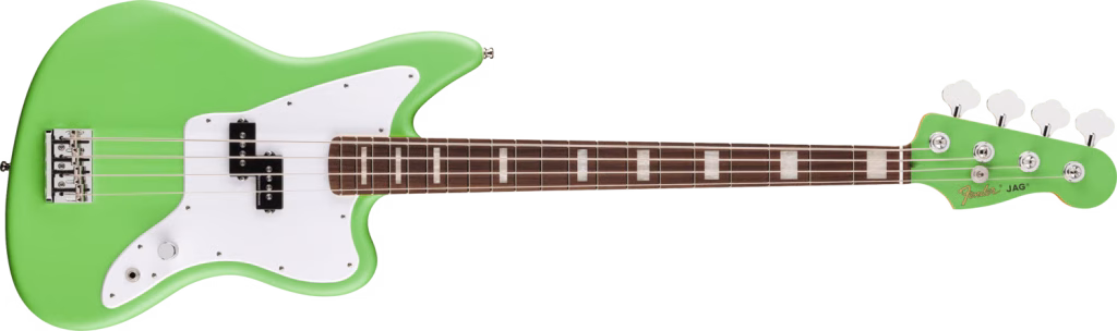 Fender Limited Edition Mark Hoppus Stoned Fruit Jaguar Bass / Guava Green - Vue de face