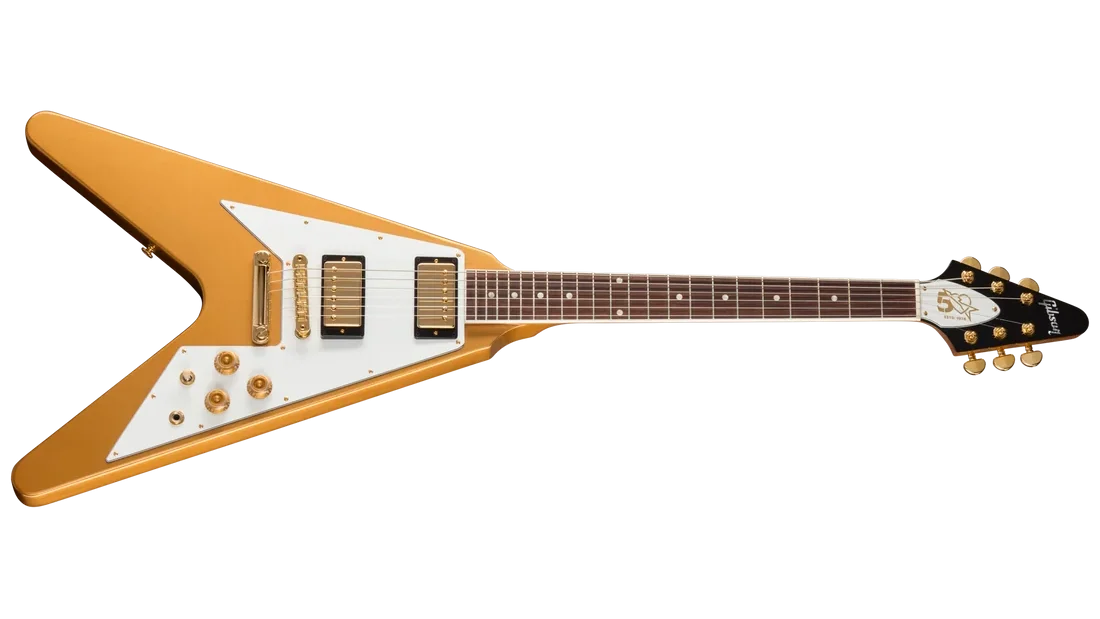 Gibson Tom Petty Flying V 50th Anniversary / Gainesville Gold - Vue de face