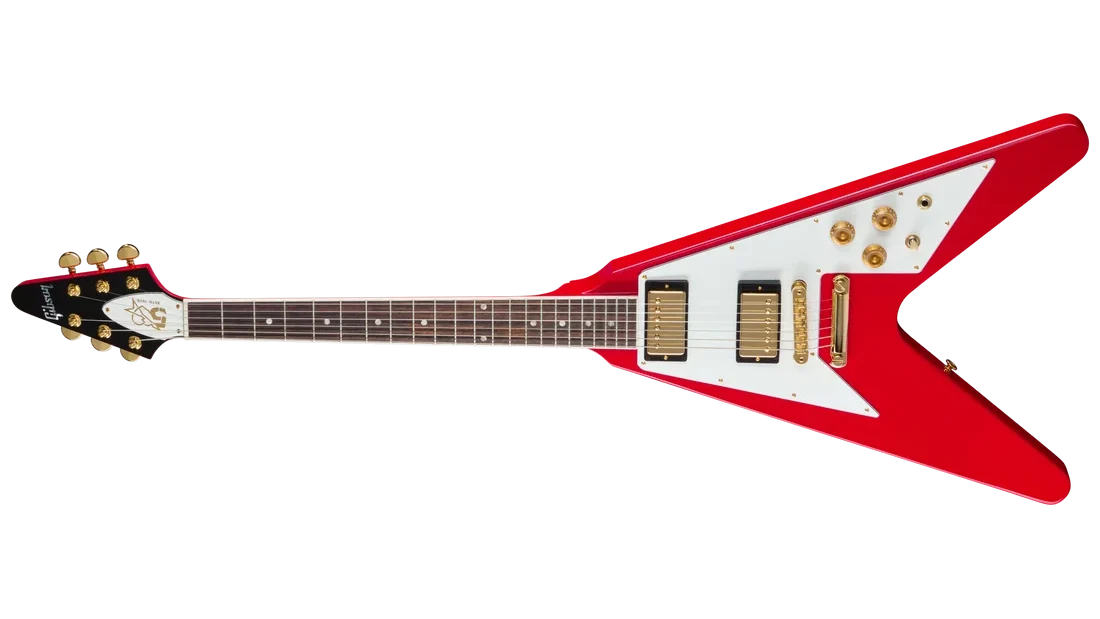 Gibson Tom Petty Flying V 50th Anniversary / Heartbreaker Red - Vue de face