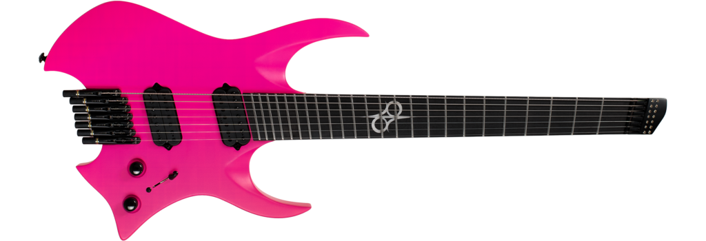 Solar Guitars H2.7PN / Pink Neon Matte - Vue de face