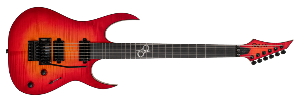 Solar Guitars SB6FRFSB / Flame Solar Burst - face avant