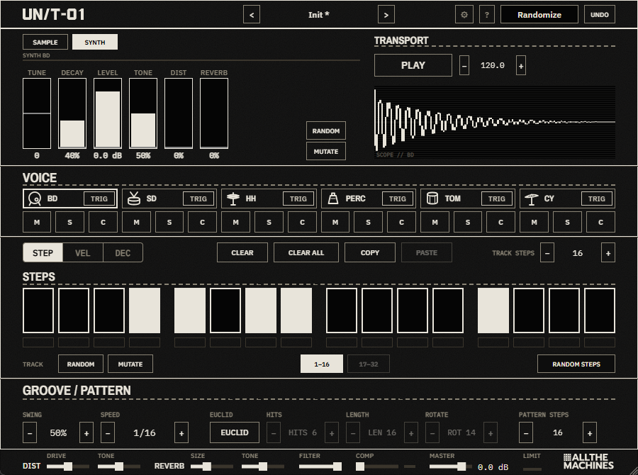 All The Machines UN/T-01 / GUI