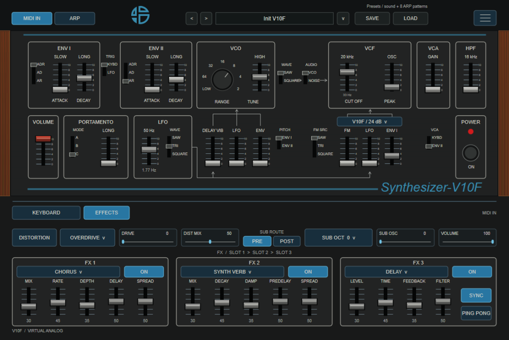 Audioblast V10F / GUI 2