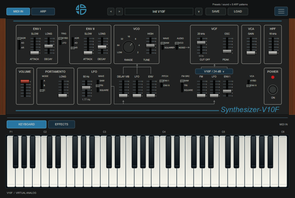 Audioblast V10F / GUI 1